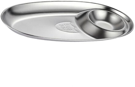 304 Roestvrij Staal Snack Rooster Plaat Ovale Saus Plaat Westerse Voedsel Frieten Gebakken Kip Dim Sum Plaat groot