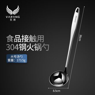 304 Roestvrij Staal Thuis Pollepel Pot Lepel Soep Lepel Vergiet Pak Grote Dikke Lepel groot lepel