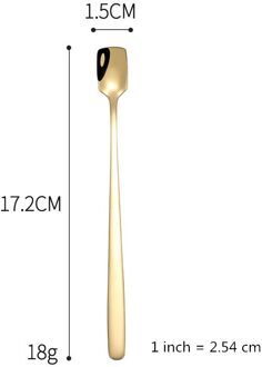 304 Roestvrij Staal Vierkante Kop Spoongolden Koffie Roeren Lepel Creatieve Lange Handvat Bar Ijs Lepel Dessert Spooncool Thee Lepel JSCK