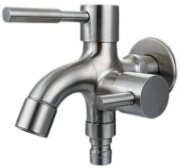 304 Roestvrij Staal Wasmachine Kraan Dubbele Gebruik Bibcock Wasserette Mop Pool Tap Dual Handles Wasmachine Kranen