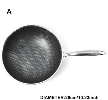 304 Roestvrijstalen Pan 3-Layer Temperatuur Non-stick Ei Steak Koekenpan Gas Inductie Kookplaat Keuken gereedschap Universele Rood