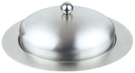 304 Rvs Botervloot Box Container Kaas Server Opslag Keeper Lade Met Deksel Keuken Servies Fruit Opslag ovaal lid