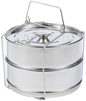 304 Rvs Double-Layer Stoom Rooster, Stapelbaar Stoomboot Insert, Met Slin