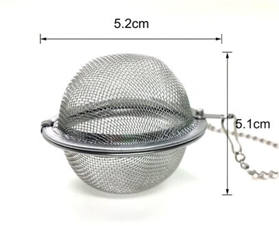 304 Rvs Fluitketel Locking Thee Filter Kruiden Bal Multifunctionele Mesh Herbal Ball Voor Maken Voedsel Thee Bal Zeef sliver M