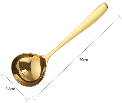 304 Rvs Opscheplepel Soep Pollepel Scoop Familie Soep Vergiet Lepels Koken Lepel Keuken Accessoires Gebruiksvoorwerp goud soep Ladle