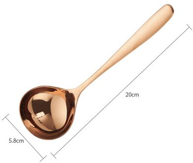 304 Rvs Opscheplepel Soep Pollepel Scoop Familie Soep Vergiet Lepels Koken Lepel Keuken Accessoires Gebruiksvoorwerp roos goud soep Ladle