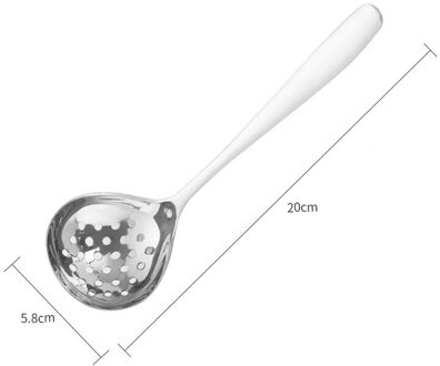 304 Rvs Opscheplepel Soep Pollepel Scoop Familie Soep Vergiet Lepels Koken Lepel Keuken Accessoires Gebruiksvoorwerp zilver colander