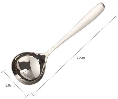 304 Rvs Opscheplepel Soep Pollepel Scoop Familie Soep Vergiet Lepels Koken Lepel Keuken Accessoires Gebruiksvoorwerp zilver soep Ladle