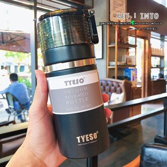 304 Rvs Outdoor Thermoskan Rvs Grote Capaciteit Draagbare Dubbelwandige Thermoskan Geïsoleerde Tumbler 48 Uur zwart 710ml