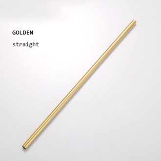 304 Rvs Straw Herbruikbare Metalen Rietjes Set Met Borstel Party Bar Accessoire Eco Vriendelijke Gebogen Rechte Licht Geel