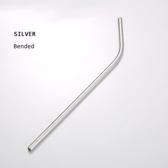 304 Rvs Straw Herbruikbare Metalen Rietjes Set Met Borstel Party Bar Accessoire Eco Vriendelijke Gebogen Rechte licht grijs