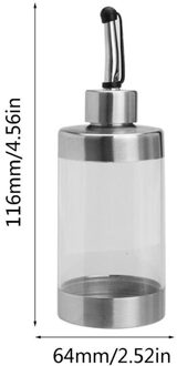 304 Rvs Transparant Sectie Als Kruiden Olie Pot Azijn Fles Zichtbaar Fles Inhoud 150Ml