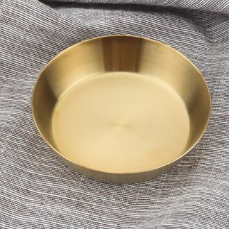 304 Rvs Verdikte Schotel Koreaanse Style Single Layer Dompelen Schotel 1 Stuks 9CM goud