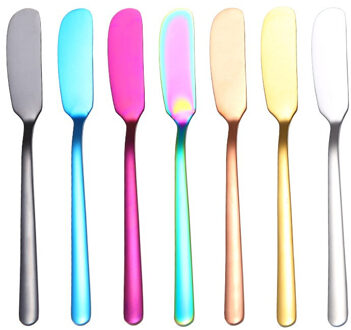 304 Stainless Steel Butter Knife Wedding Cake Knife Rainbow Knife Cheese Grater Slicer Rainbow Metal Rose Gold Baking Tools zwart