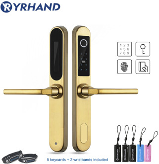 304 Stainless steel Electronic Sliding Door Lock Fingerprint Aluminum Door Lock Digital Smart Door Lock