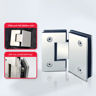 304 stainless steel glass door hinge 135 degree shower room fitting bathroom clamp