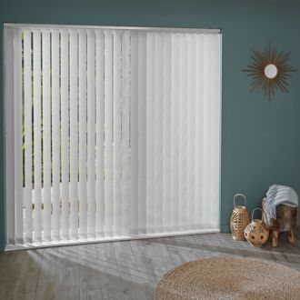 3051 Verticale Lamellen 5 Stuks Wit 8,9 X 260 Cm + Rail 150 Cm