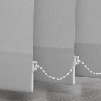 3058 Verticale Lamellen 5 Stuks Lichtdoorlatend Wit 8,9 X 260 Cm + Rail 250 Cm