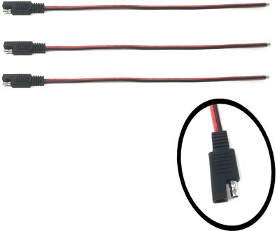 30Cm 3Pcs 18AWG Sae Verlengkabel 2-Pin Sae Quick Connector Disconnect Plug Output Kabel 10A Solar batterij Panel Sae Plug