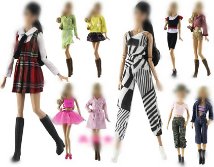 30cm Doll Dress Fashion Clothes handmade outfit For Barbie Doll Accessories Baby Toys Best Girl' Gift