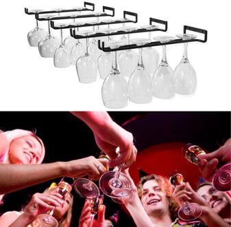30Cm Ijzeren Wijnrek Glas Houder Opknoping Bar Hanger Plank Nuttig
