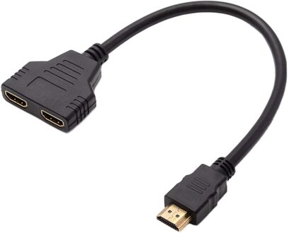 30Cm Kabel Hdmi Splitter Hd 1 Male Naar Dual Hd 2 Vrouwelijke Splitter Kabel Converter Video Adapter Hd Switch voor Pc Display