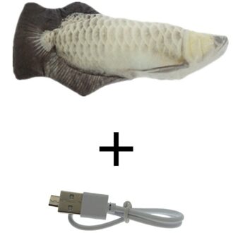 30Cm Kat Speelgoed Vis Usb Elektrische Vis Opladen Simulatie Dansen Springen Moving Floppy Voor Interactieve Hotsale 001