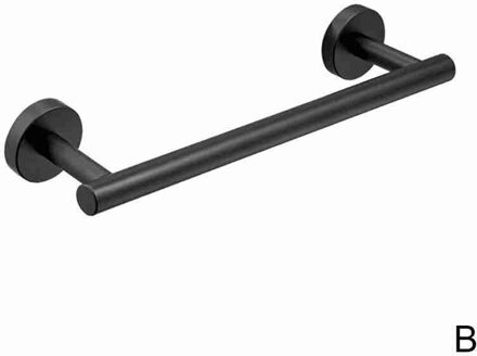 30Cm Keuken Handdoeken Bar Stalen Kast Handdoeken Bar Rack Handdoeken Bar Ronde Opknoping Houder Badkamer Accessoires zwart