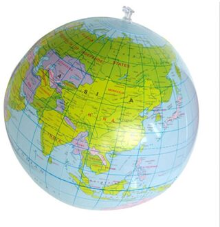 30Cm Opblaasbare Globe World Aarde Oceaan Kaart Bal Geografie Leren Educatief Strand Bal School Accessoires