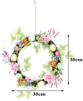 30Cm Pasen Cross Guirlande 3 Kleur Beige