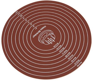 30Cm Ronde Siliconen Bakken Cake Deeg Mat Placemat Cake Deeg Gebak Pad Bakken Levert Keuken Koken Gereedschap Accessoires bruin