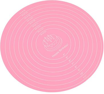 30Cm Ronde Siliconen Bakken Cake Deeg Mat Placemat Cake Deeg Gebak Pad Bakken Levert Keuken Koken Gereedschap Accessoires roze