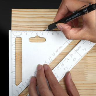 30cm Silver Aluminum Alloy Speed Square Roofing Protractor Try Square Carpenter's Measuring Layout Tool