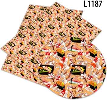 30Cm X22 Cm Japan Sushi Eten Faux Leer Stof Effen Kleur Suede Synthetische Lederen Diy Naaien Materiaal Decoratie L1187