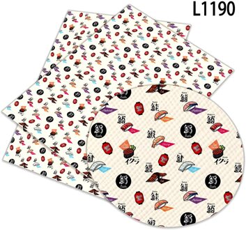 30Cm X22 Cm Japan Sushi Eten Faux Leer Stof Effen Kleur Suede Synthetische Lederen Diy Naaien Materiaal Decoratie L1190