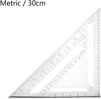 30Cm Zilver Aluminium Speed Vierkante Dakbedekking Proberen Vierkante 'S Meten Layout Tool Oranje