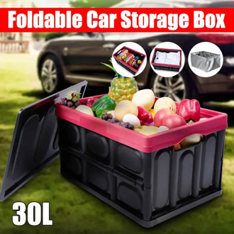 30L Large Capacity Storage Box Portable Foldable Home Car Organizer Car Truck Auto Storage Bin Case for Outdoor Travel Camping