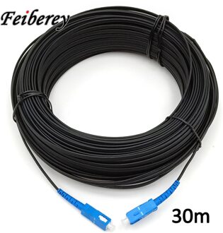 30M Sc Naar Sc Fiber Optic Kabel Patch Jumper Outdoor Sm Simplex G657A Enkele Vezel 3 Staaldraad sc/Upc Kabel Voor Ftth