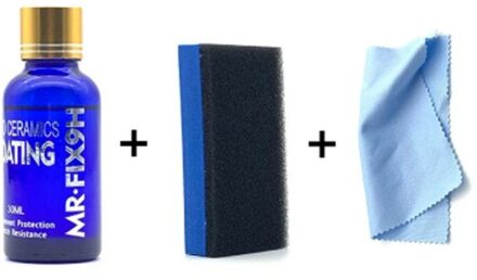 30Ml 9H Auto Anti-Kras Vloeistof Spons Katoen Anti-Corrosie Hoogglans Koplamp Reparatie Hydrofobe Coating paint Care 1reeks