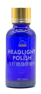 30Ml Auto Koplamp Reiniging Reparatie Restauratie Plastic Oxidatie Achteruitkijkspiegel Coating Koplamp Polijsten Renovatie Verharder enkel en alleen 1stk Liquid
