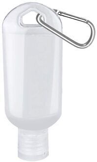 30Ml Reizen Flessen Hervulbare Samendrukbare Container Lekvrije Handdesinfecterend Lege Transparante Fles Met Sleutelhanger 1 Pcs
