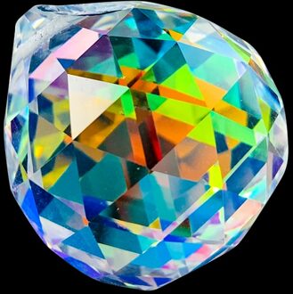 30Mm Ab Kristallen Glas Bal Shining Prism Suncatcher Rainbow Maker Facet Hanger Kroonluchter Accessoires Onderdeel Home Decor