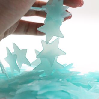 30Pc 3D Stars Glow In The Dark Muurstickers Energie-opslag Lichtgevende Fluorescerende Voor Kinderkamer Woonkamer Decal fluorescerende