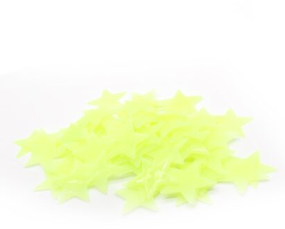 30Pc Kids Slaapkamer Fluorescent Glow In The Dark Sterren Lichtgevende Glow Sticker 3d Home Decor Glow Muurstickers Glow sticker groen