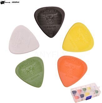 30Pcs 0.46Mm Dunne Dikte Bull Rock Op Picks + Gitaar Accessoires Doos Top Akoestisch Elektrische Klassieke Gitaar