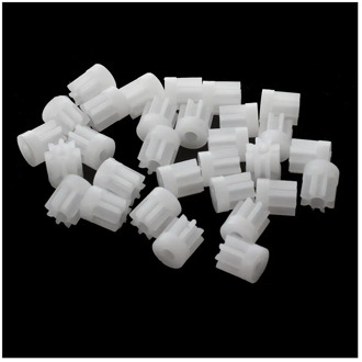 30Pcs 0.5 Modulus 8 Teeth Plastic Gear Cog for 2mm Toy Car Motor Shaft
