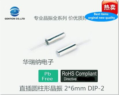 30Pcs 100% En Orginal Cilindrische 2X6 206 Passieve Inline Cilindrische 22.1184M 22.1184Mhz Dip-2