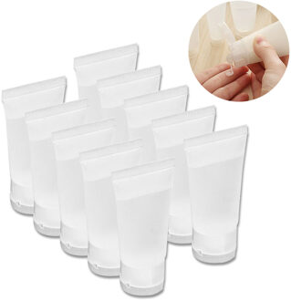 30Pcs 10Ml Hervulbare Fles Reizen Squeeze Fles Opslag Container Met Flip Cap Voor Shampoo Gezichtsreiniger Toner Lotion