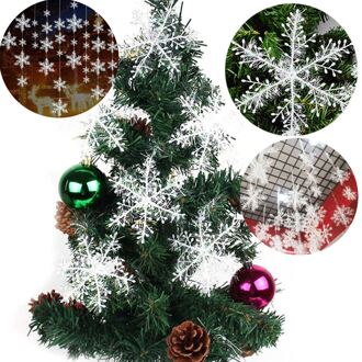 30Pcs 11Cm Sneeuwvlokken Decoratieve Hangers Opknoping Decoratie Xmas Tree Ornament Sneeuwvlokken Voor Kerst Festival Party