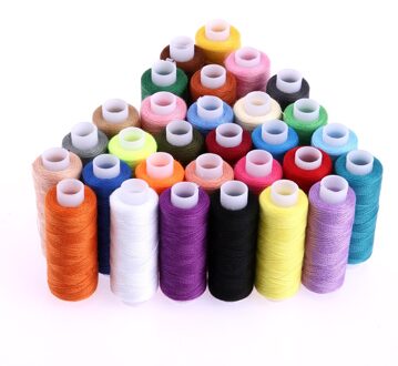 30Pcs 250 Yard Naaigaren voor Hand Genaaid Machines Patchwork Polyester Borduren Naaien Accessoires Benodigdheden